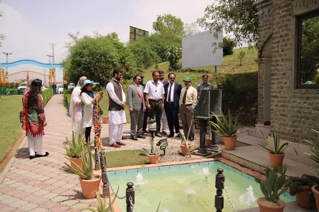 Media persons at the Mograh Bio diversity park.